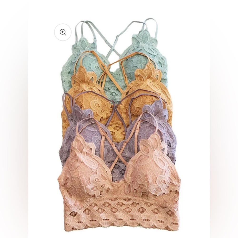 Lace Bralette Set in Pastel Colors